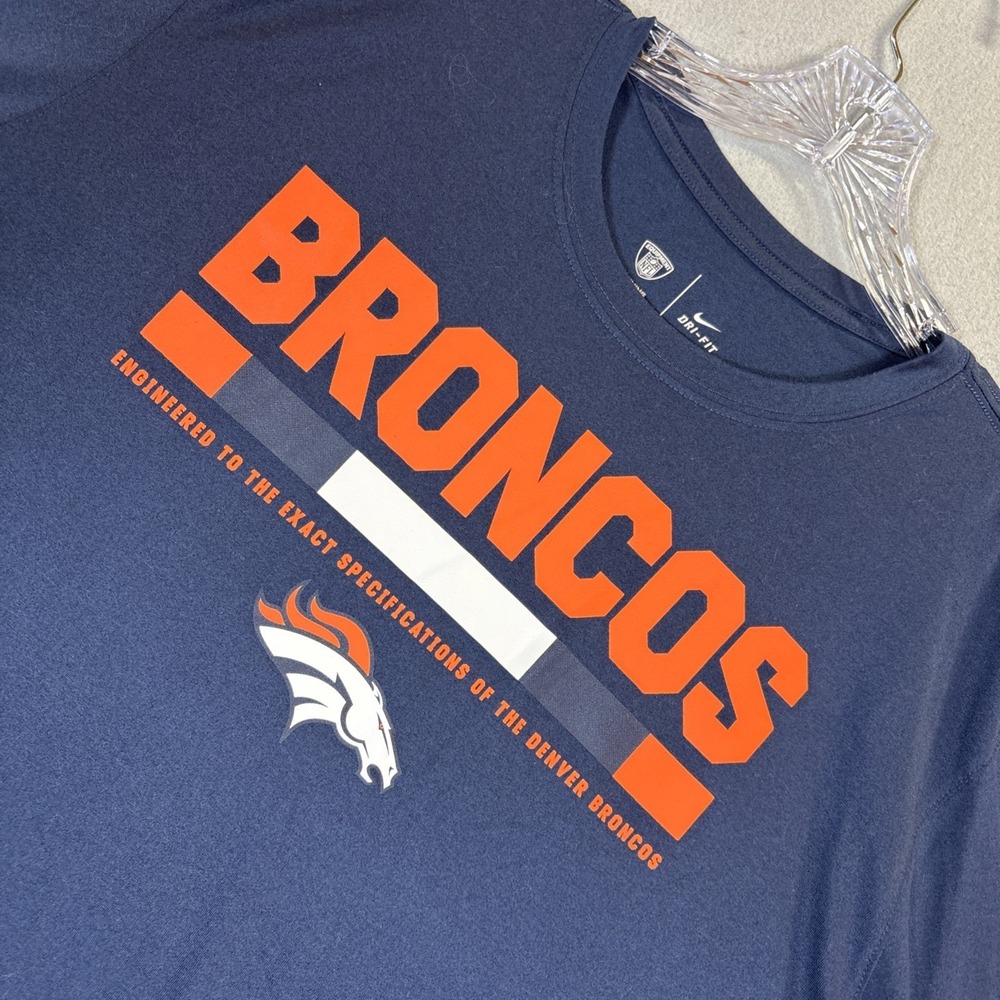 NFL Nike Dri Fit Denver Broncos Mens Shirt XL Long Sleeve Football Equipment
